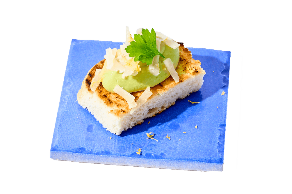 Crostini con hummus di ceci, avocado e pomodorini - 2