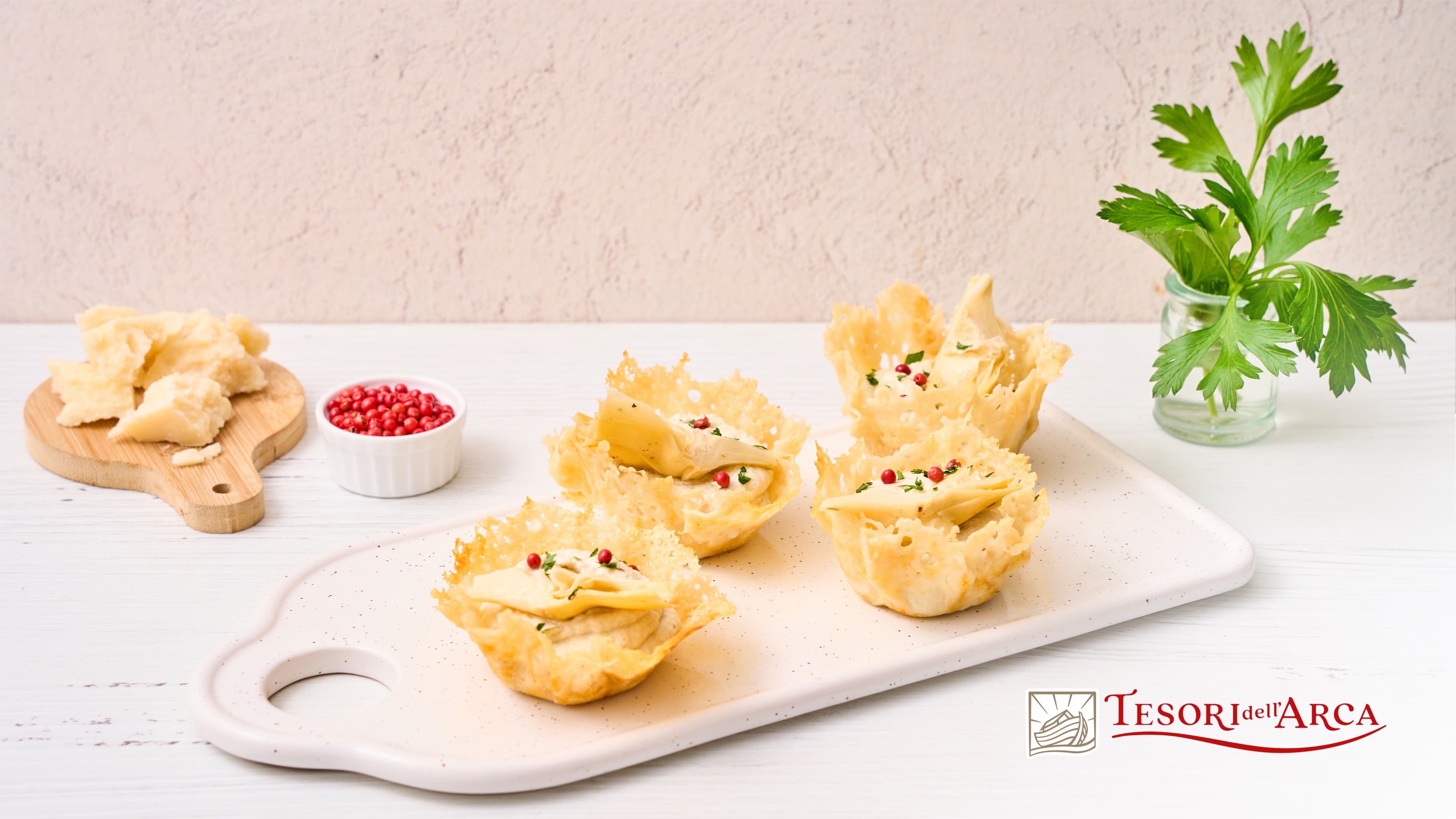 Cestini di Grana con mousse di carciofi alla romana - 2