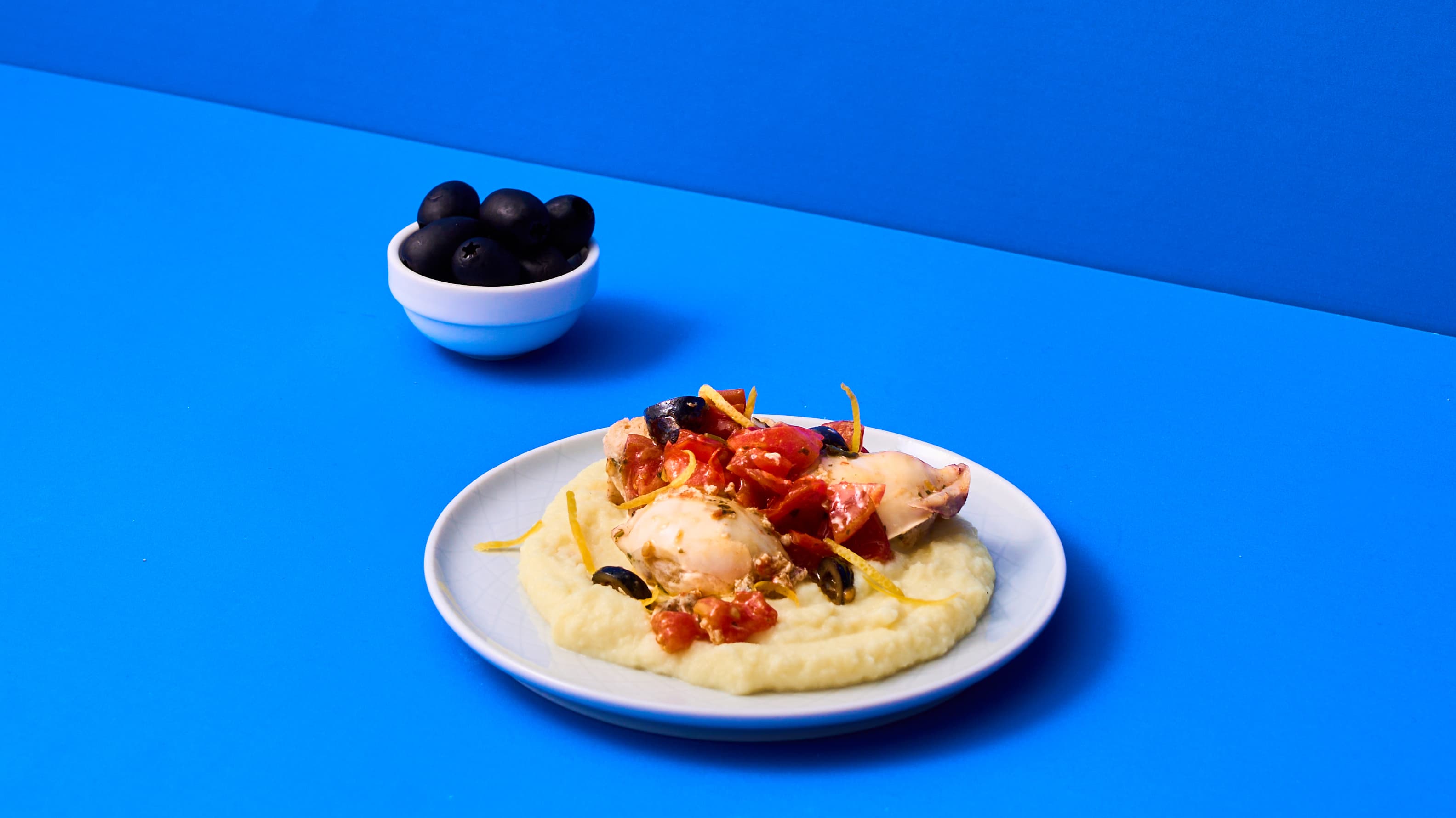 Calamaretti ripieni con purè di patate