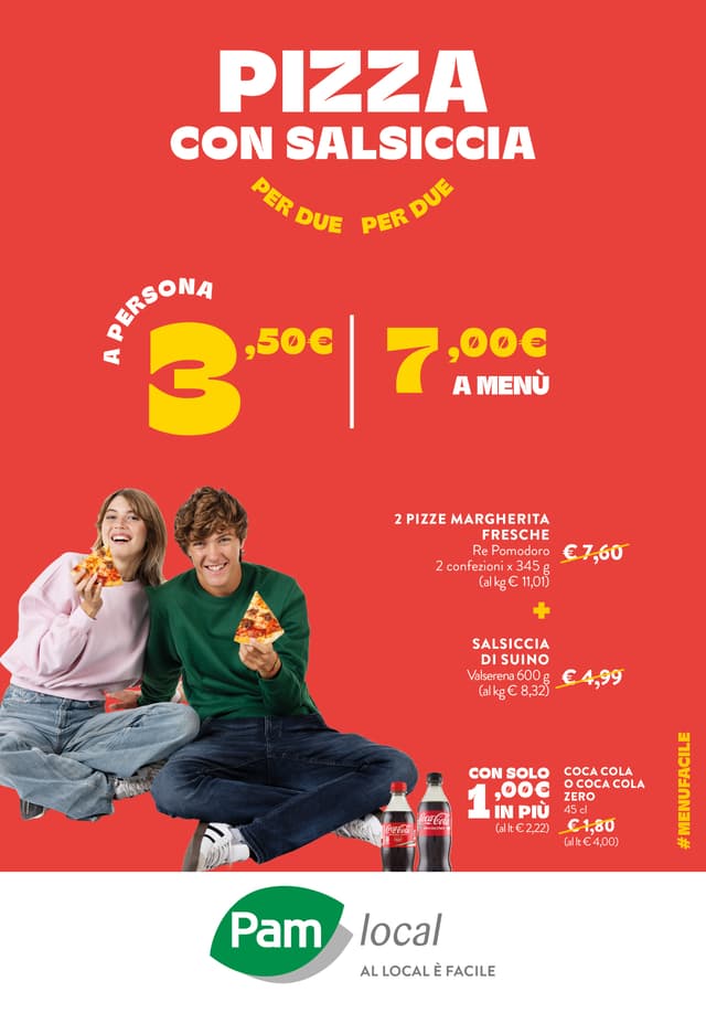 Volantino Pizza con salsiccia