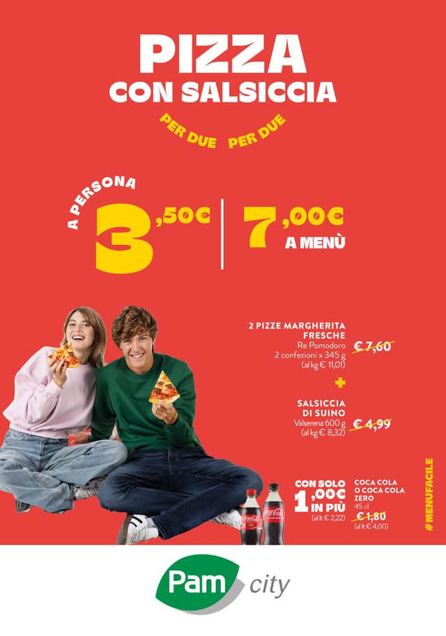 Volantino Pizza con salsiccia