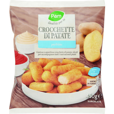 PAM Qualità per te Crocchette di Patate prefritte Surgelate 450 g