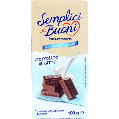 SEMPLICI E BUONI Senza Zuccheri Aggiunti Cioccolato al Latte 100 g