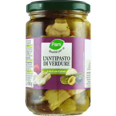 PAM Qualità per te Antipasto di Verdure in olio di oliva 280 g
