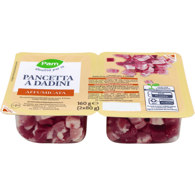 PAM Qualità per te Pancetta a Dadini Affumicata 2 x 80 g