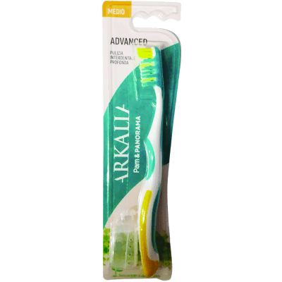 Spazzolino advanced setole medie con copritestina ARKALIA 1 pezzo