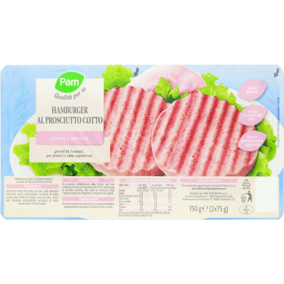 PAM Qualità per te Hamburger al Prosciutto Cotto 2 x 75 g