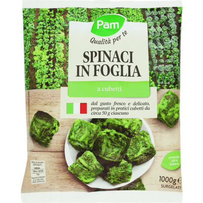 PAM PANORAMA Spinaci a Cubetti surgelati 1 kg