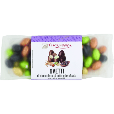 TESORI DELL'ARCA Ovetti di cioccolato al latte e fondente con ripieni assortiti 400 g