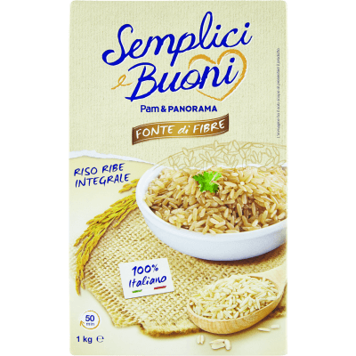 SEMPLICI E BUONI Fonte di Fibre Riso Ribe Integrale 1 kg
