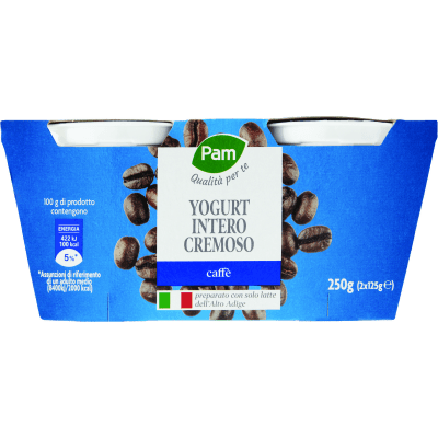 PAM PANORAMA Yogurt intero Cremoso al Caffè 250g (125g x 2)