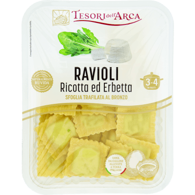 TESORI DELL'ARCA Ravioli Ricotta ed Erbetta 250 g