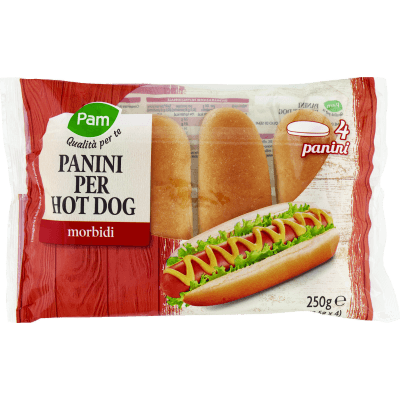 PAM Qualità per te Panini per Hot Dog 4 x 62,5 g