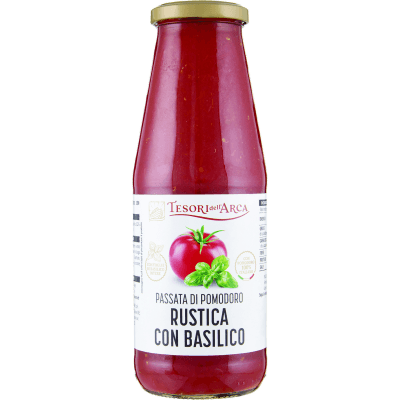 TESORI DELL'ARCA Passata di Pomodoro Rustica con Basilico 680 g