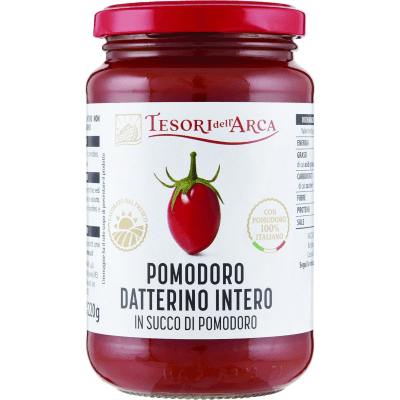 TESORI DELL'ARCA Pomodoro Datterino Intero in Succo di Pomodoro 360 g