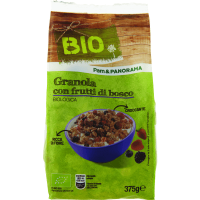 BIO Muesli croccante con frutti di bosco 375 g