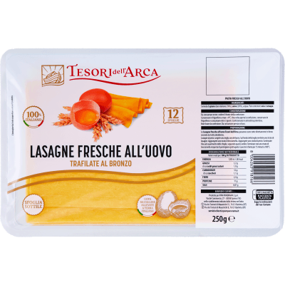 Lasagne fresche all’uovo Tesori dell’Arca 250 g