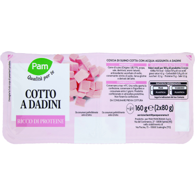 PAM Qualità per te Cotto a Dadini 2 x 80 g