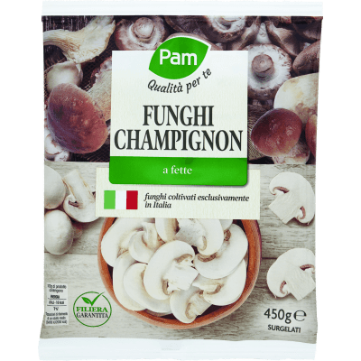 PAM Qualità per te Funghi Champignon a fette Surgelati 450 g