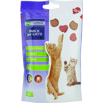 Snack per gatti con pollo fresco