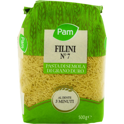 PAM Filini N° 7 Pasta di Semola di Grano Duro 500 g