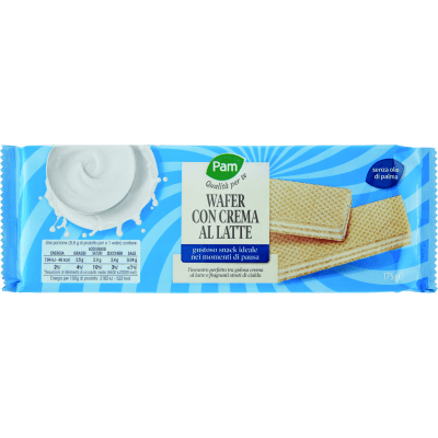 PAM PANORAMA Wafer con crema al latte 175 g