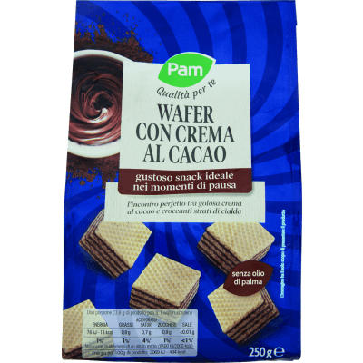 PAM PANORAMA Snack Wafer con crema al cacao 250 g