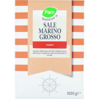 PAM Qualità per te Sale Marino Grosso iodato 1000g