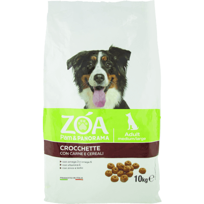 ZOA Adult medium/large Crocchette con Carne e Cereali 10 kg