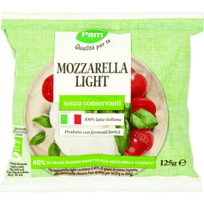 PAM Qualità per te Mozzarella Light senza conservanti 125 g