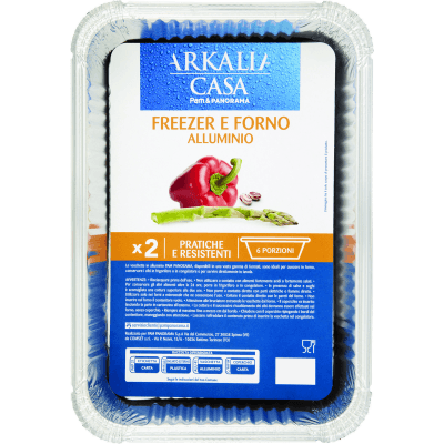 ARKALIA CASA Freezer e Forno Alluminio 6 Porzioni 2 pz