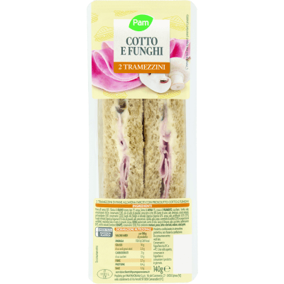 PAM PANORAMA Tramezzini Cotto e Funghi 140 g