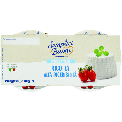 Ricotta senza lattosio semplici e buoni 2x100g