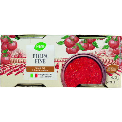 PAM PANORAMA Polpa Fine 420 g (210 g x 2)