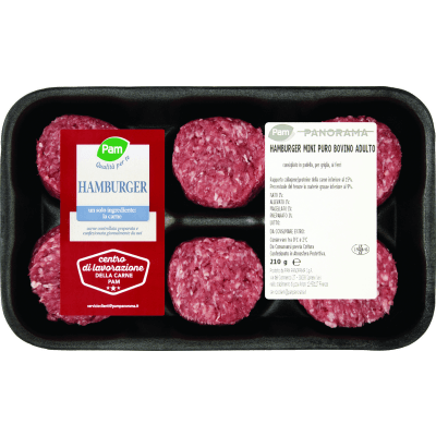PAM Qualità per te Hamburger Mini Puro Bovino Adulto 210 g