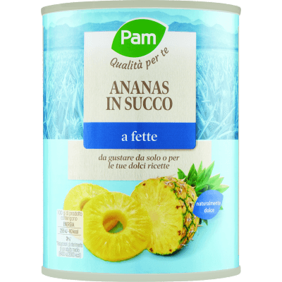 PAM Qualità per te Ananas a Fette al naturale 565 g