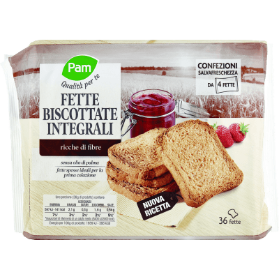 PAM Qualità per te Fette Biscottate Integrali 9 x 36 g