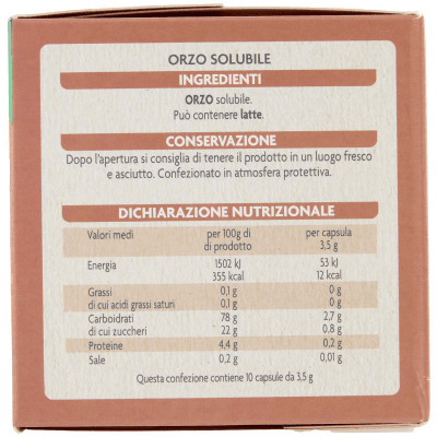 PAM Qualità per te Orzo 10 capsule Compatibili con sistema Lavazza* a Modo Mio* 35g (3,5g x 10) – immagine 12