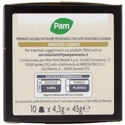 PAM Capsule Ginseng Cremoso Compatibili Nespresso* 43g (10x4,3g) – immagine 10