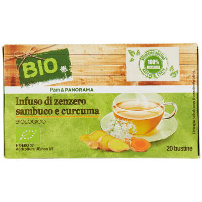 BIO Infuso di zenzero sambuco e curcuma 20 x 1,85 g – immagine 9