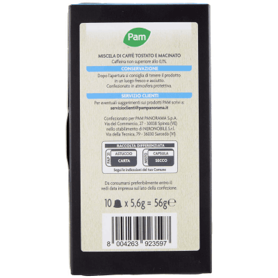 PAM Capsule Caffè Decaffeinato Compatibili Nespresso* 56g (10x5,6g) – immagine 11
