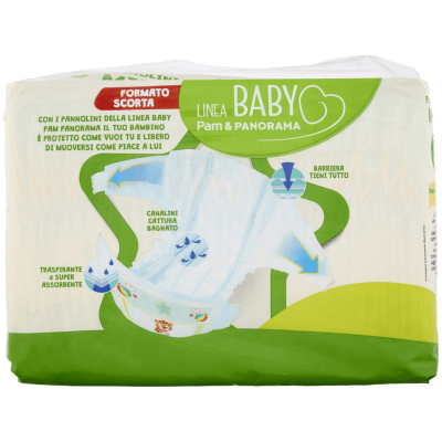 PAM PANORAMA Linea Baby Pannolini Midi 3 4-9 kg 20+20 pz – immagine 11