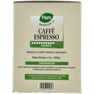 PAM Qualità per te Caffè Espresso 50 capsule compatibili Nescafè* Dolce Gusto* 350g (10x7g) – immagine 10