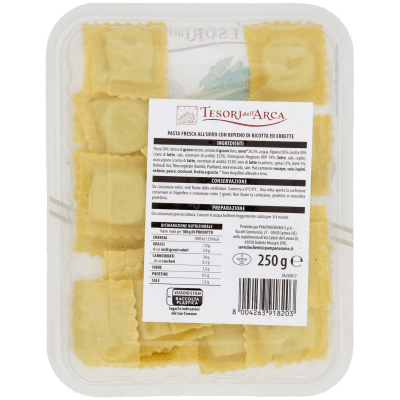 TESORI DELL'ARCA Ravioli Ricotta ed Erbetta 250 g – immagine 11