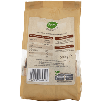 PAM PANORAMA Zucchero Grezzo di Canna in bustine 500 g – immagine 11