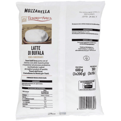 TESORI DELL'ARCA Mozzarella Latte di Bufala 3 x 100 g – immagine 11