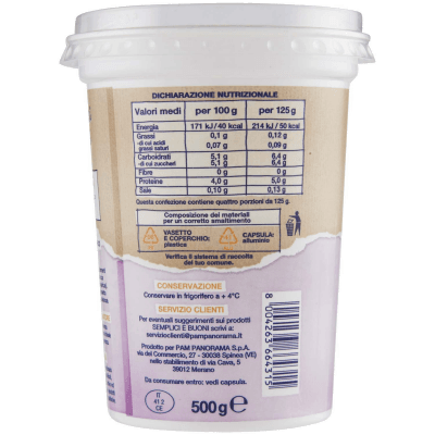 SEMPLICI E BUONI 0,1% di Grassi Yogurt Magro Bianco 500 g – immagine 10