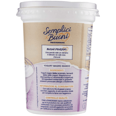 SEMPLICI E BUONI 0,1% di Grassi Yogurt Magro Bianco 500 g – immagine 12