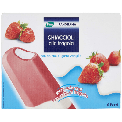PAM PANORAMA Ghiaccioli alla fragola con ripieno al gusto vaniglia 300g (50g x 6) – immagine 9