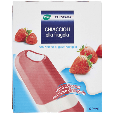 PAM PANORAMA Ghiaccioli alla fragola con ripieno al gusto vaniglia 300g (50g x 6) – immagine 11